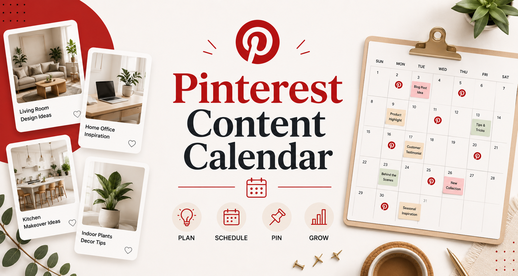 Pinterest Content Calendar: How to Plan and Schedule 30 Days of Pins for Maximum Traffic